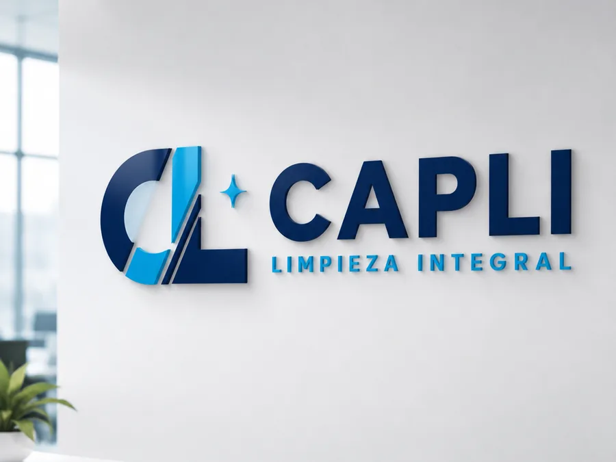 Logotipo CAPLI en la recepción de una oficina